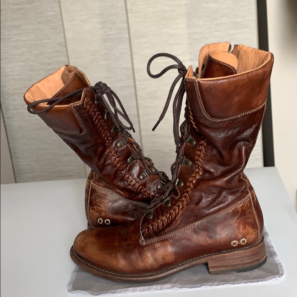 BedStu ‘Dundee’  mid calf distressed leather boot.